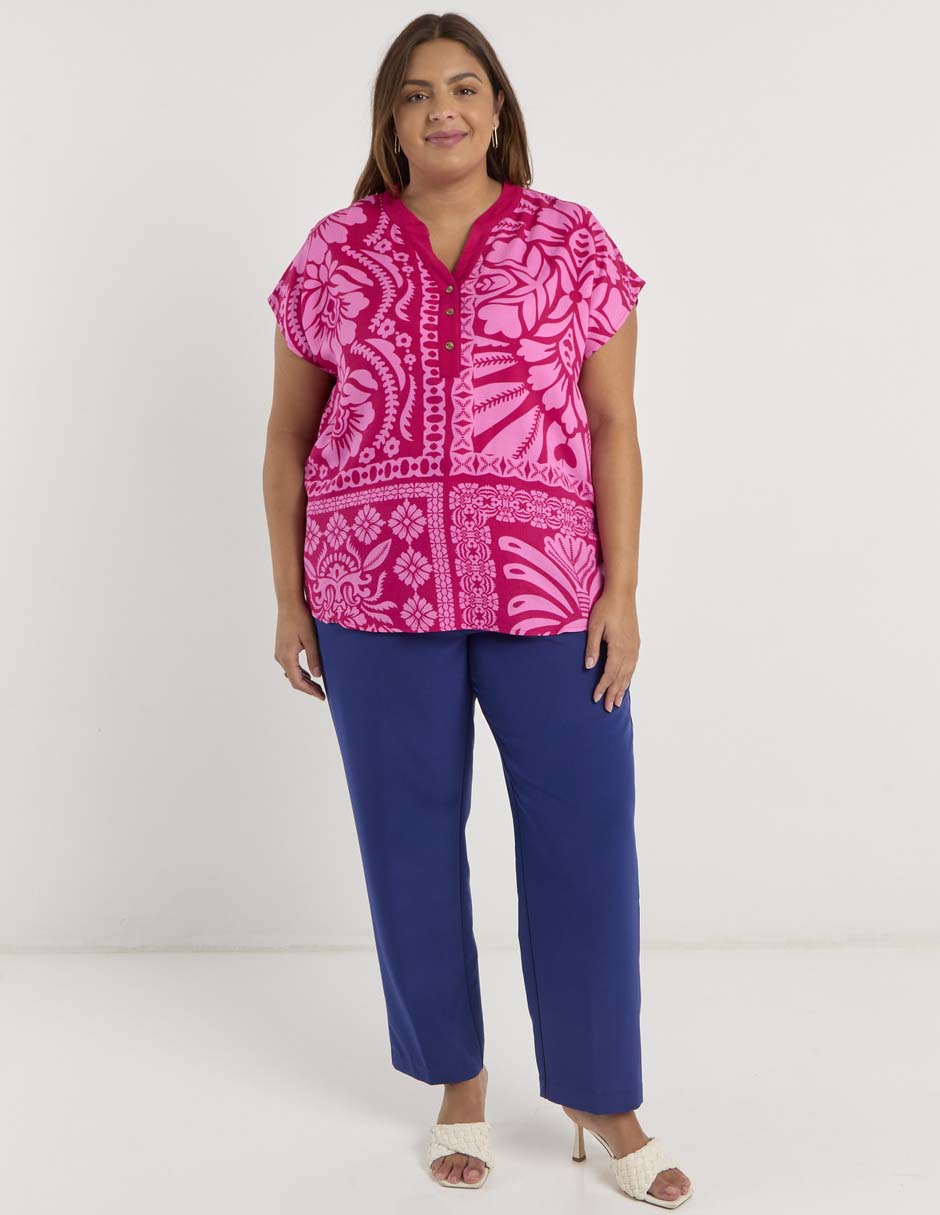 Blusa manga corta para mujer 8