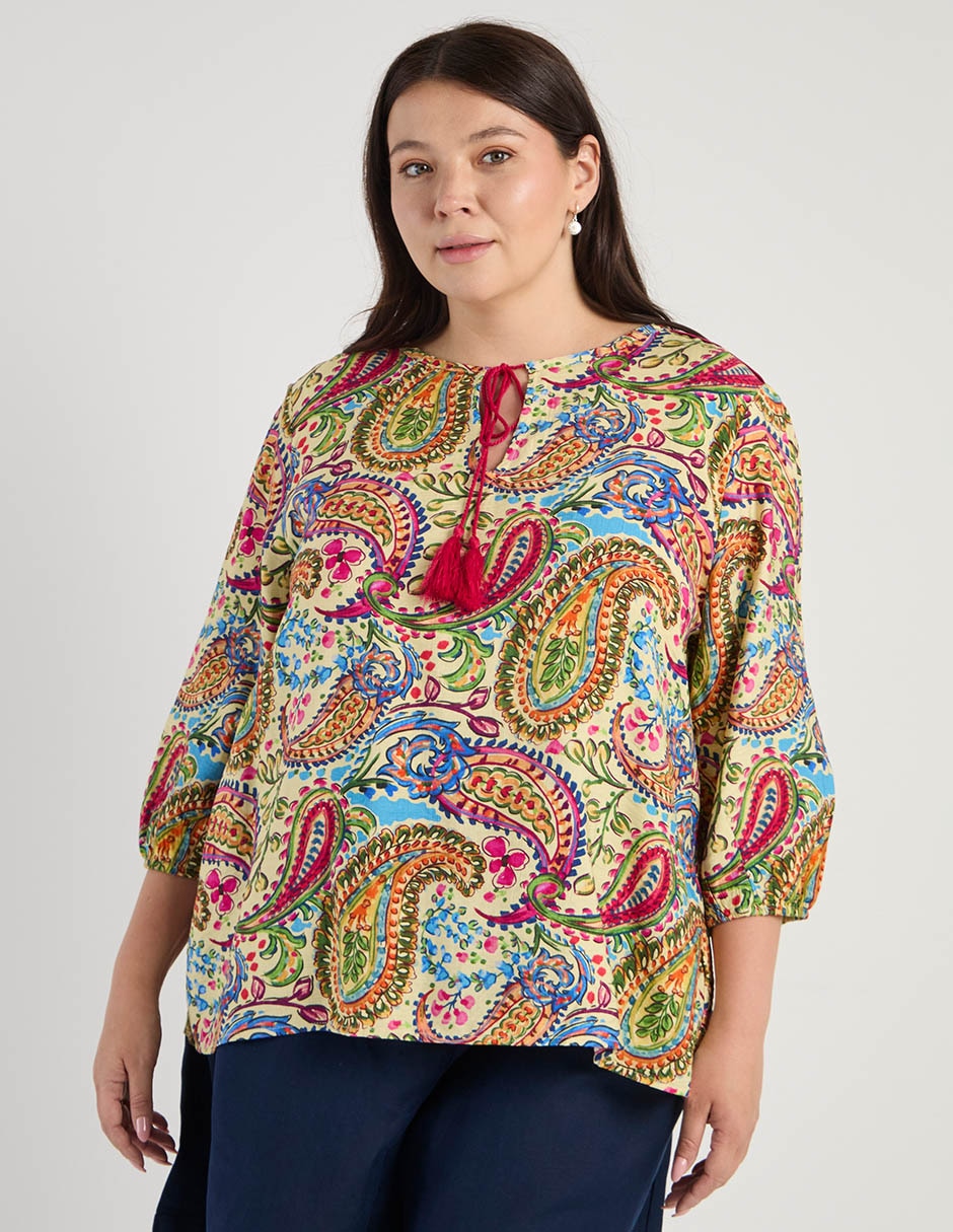 Blusa manga 3/4 para mujer