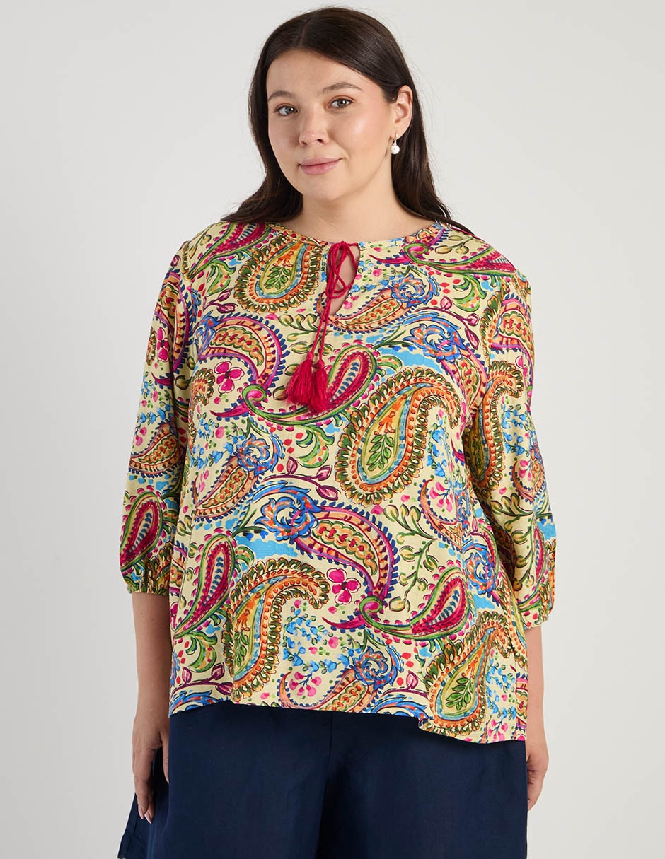 Blusa manga 3/4 para mujer