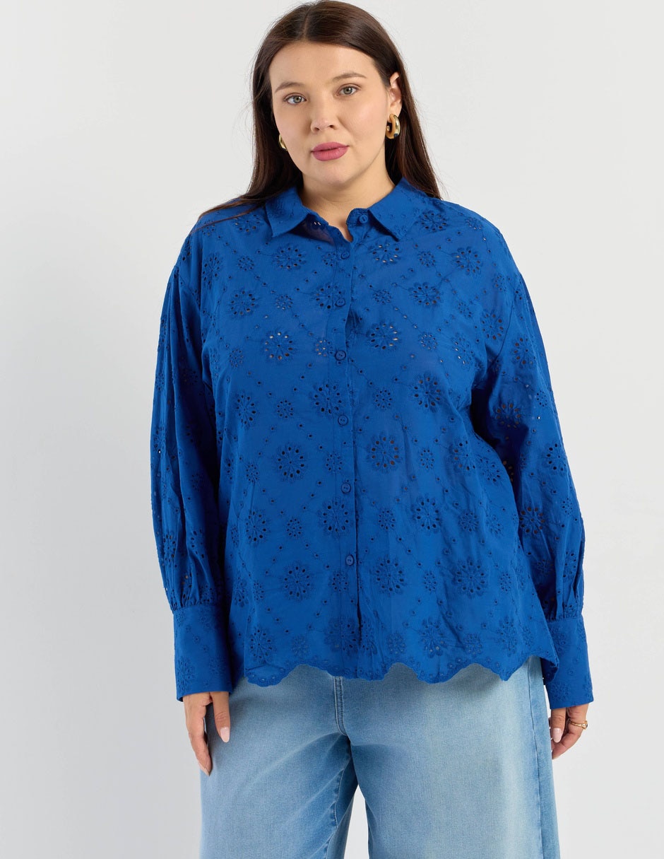 Blusa manga larga para mujer