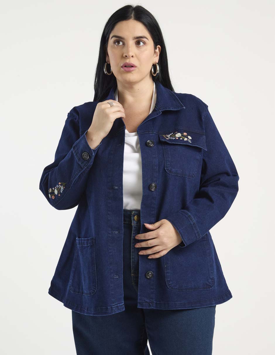 Chamarra Lieb Plus de mezclilla para mujer