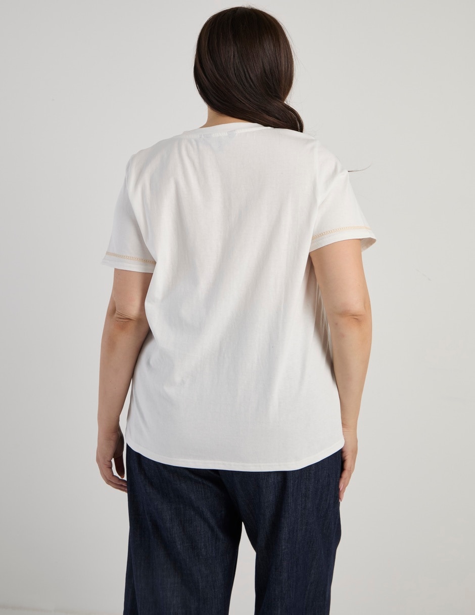Playera manga corta cuello redondo para mujer 6