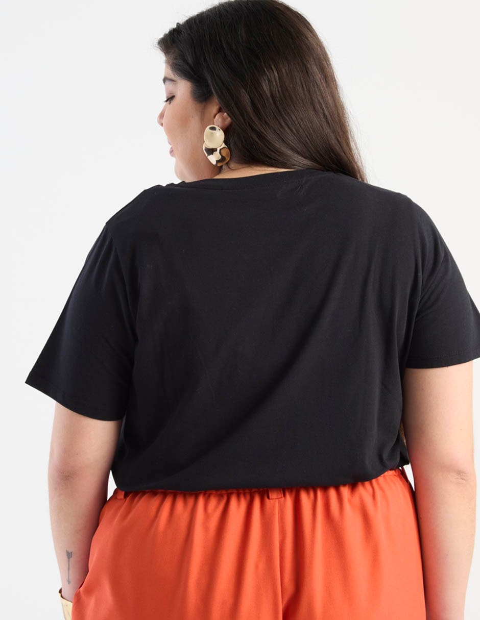 Playera manga corta Lieb Plus cuello redondo para mujer