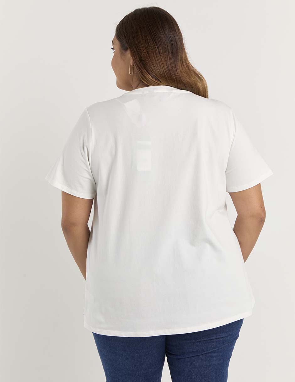 Playera manga corta Lieb Plus cuello redondo para mujer