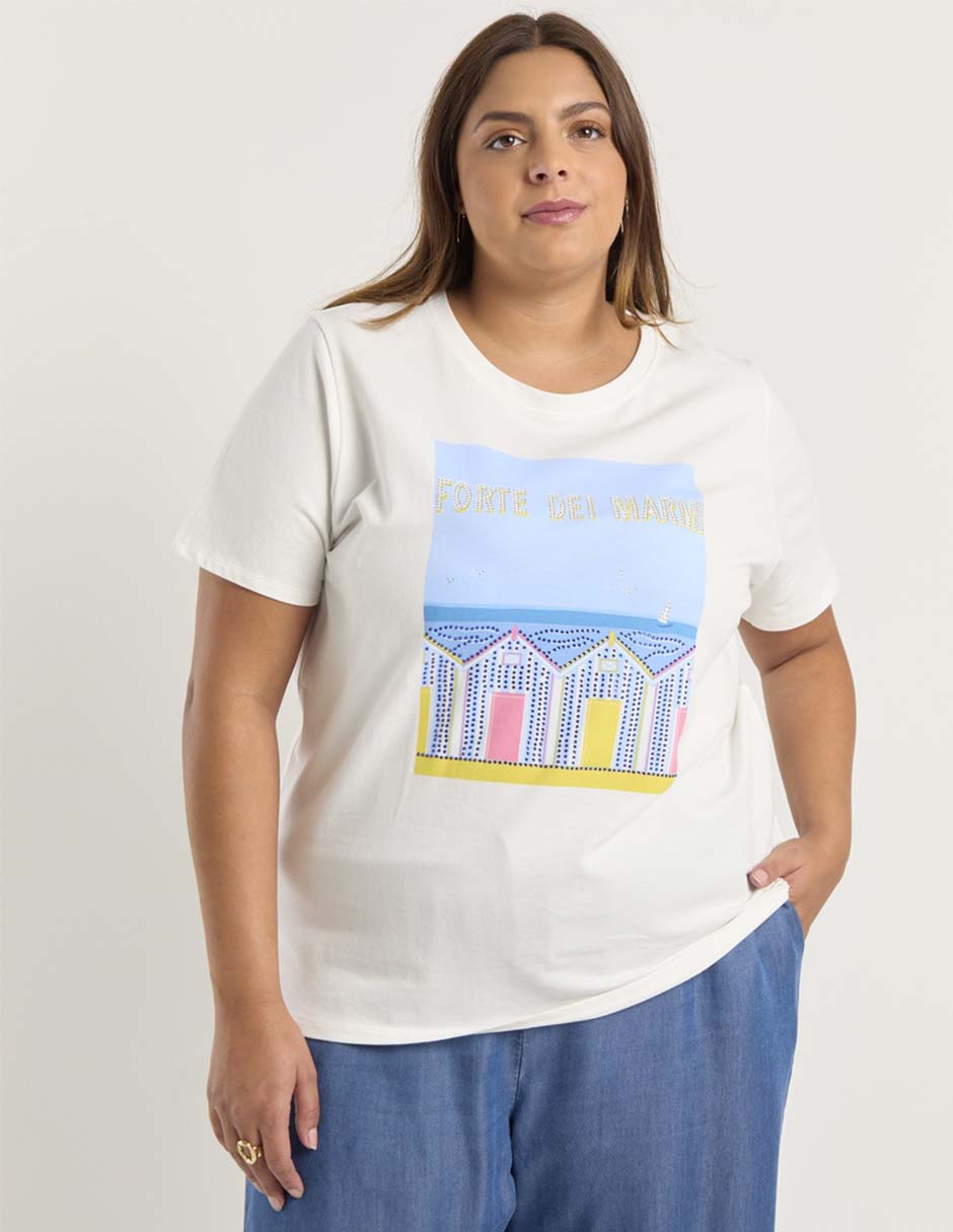 Playera manga corta Lieb Plus cuello redondo para mujer Playera manga corta Lieb Plus cuello redondo para mujer