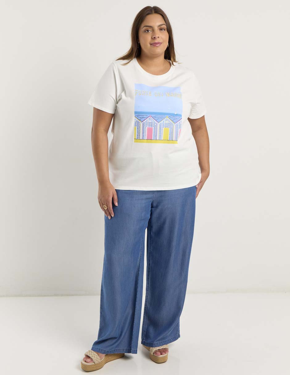 Playera manga corta Lieb Plus cuello redondo para mujer