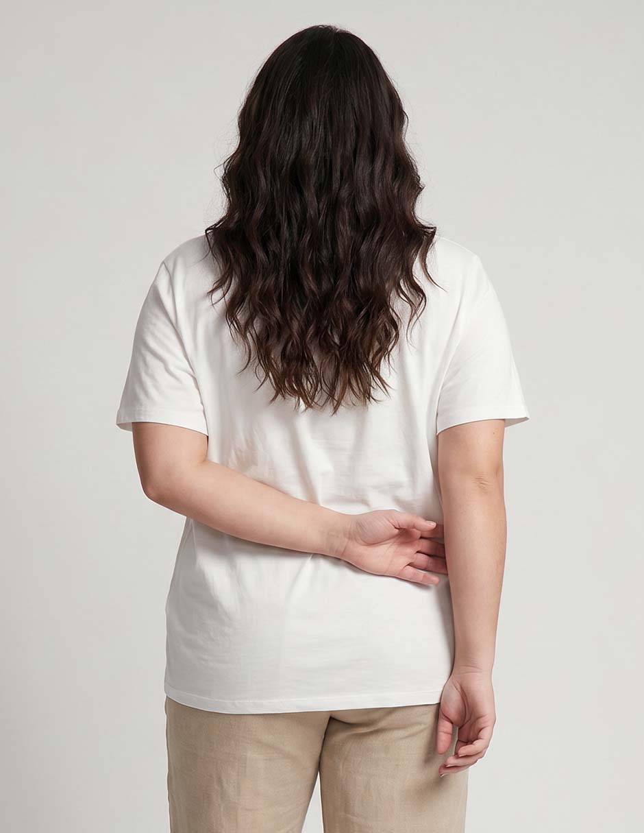 Playera manga corta cuello redondo para mujer 2