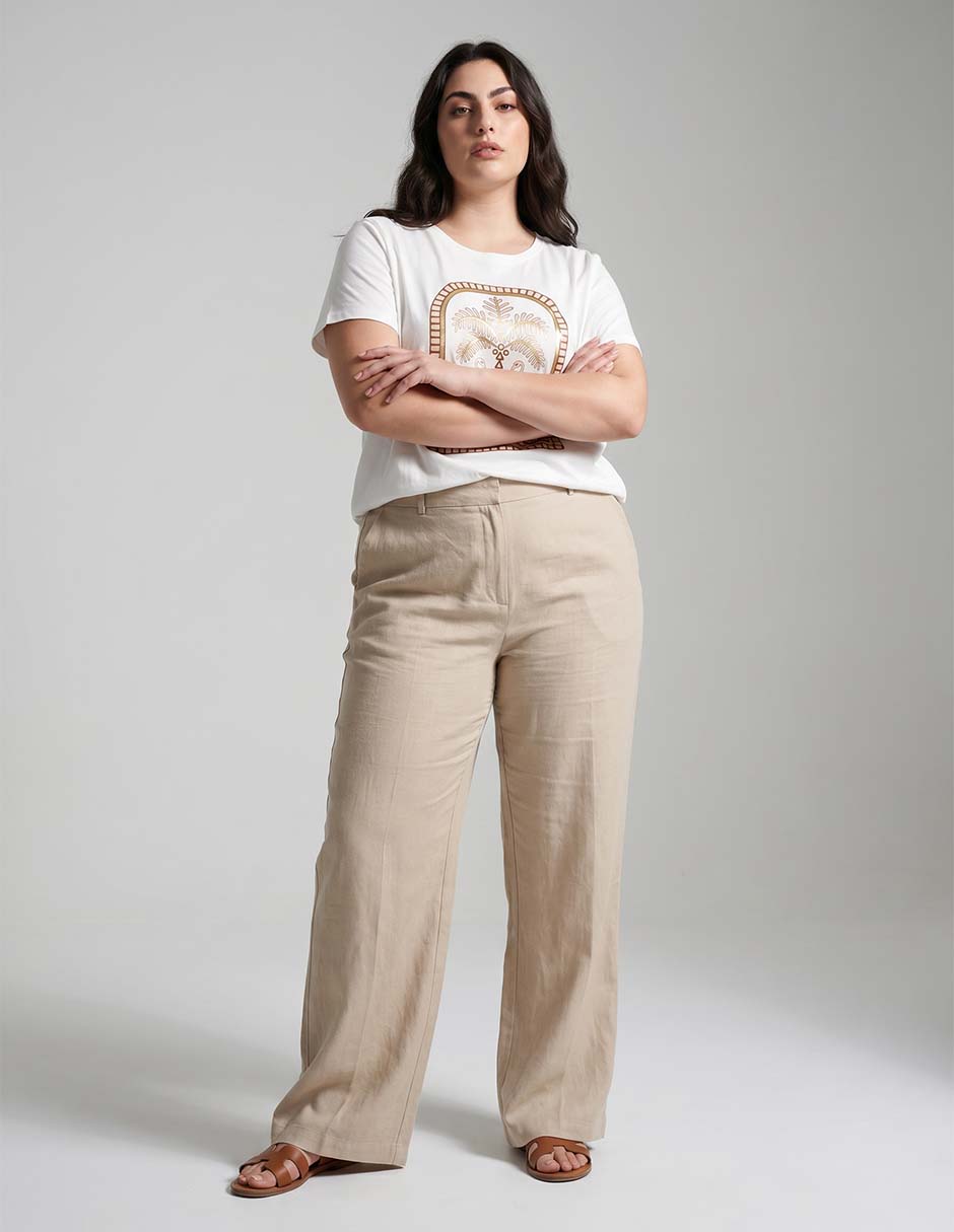 Playera manga corta cuello redondo para mujer 3