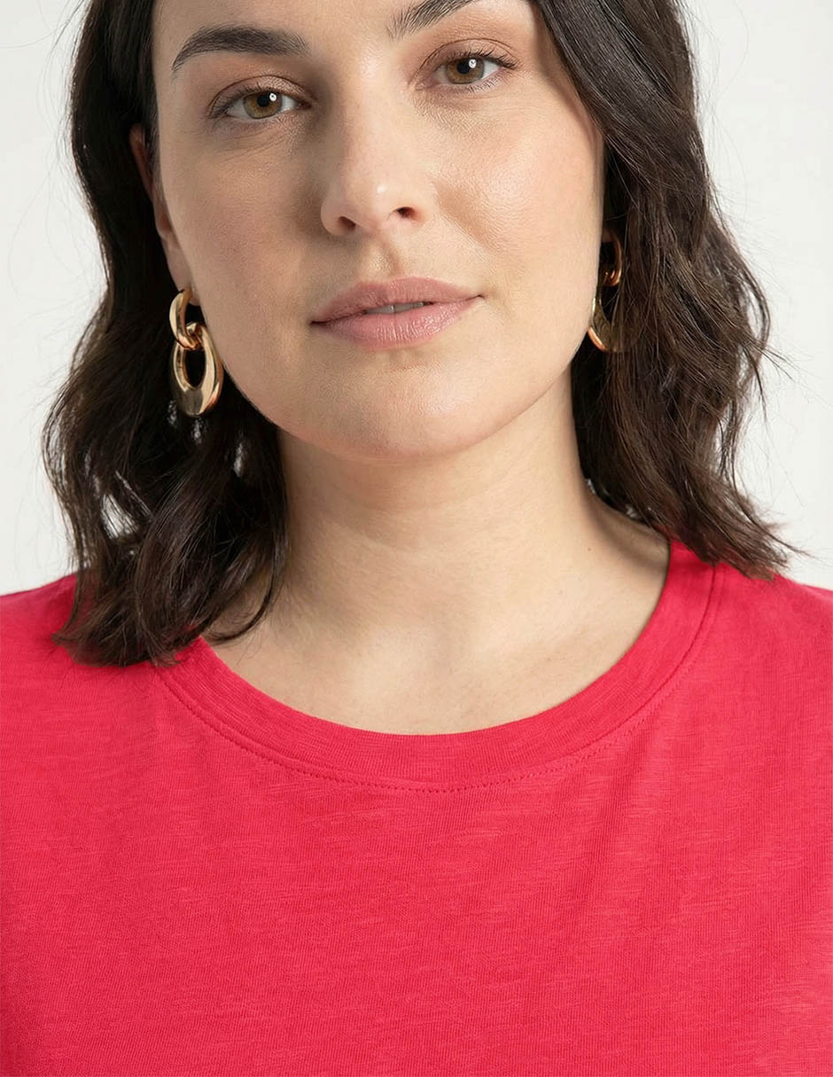 Playera manga corta Lieb Plus cuello redondo para mujer