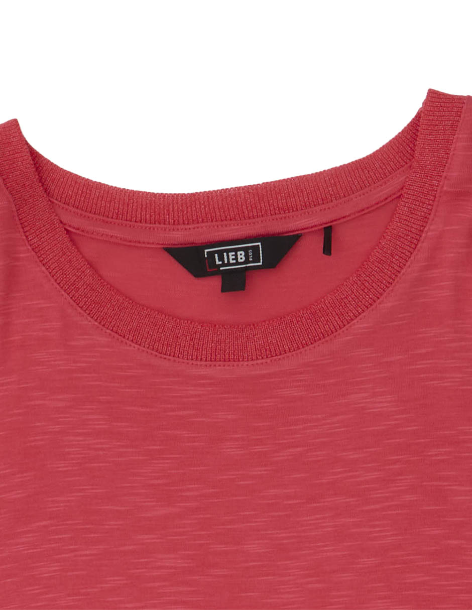Playera manga corta Lieb Plus cuello redondo para mujer
