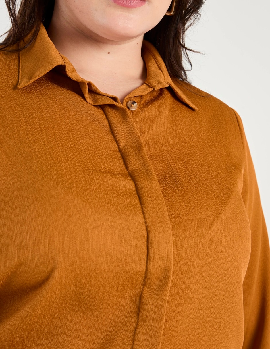 Blusa camisera manga larga para mujer 10