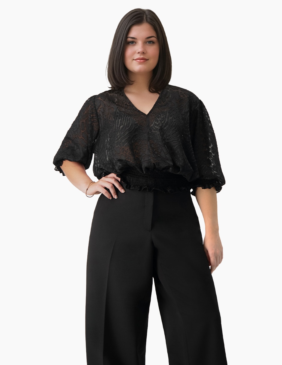 Blusa manga al codo para mujer 1
