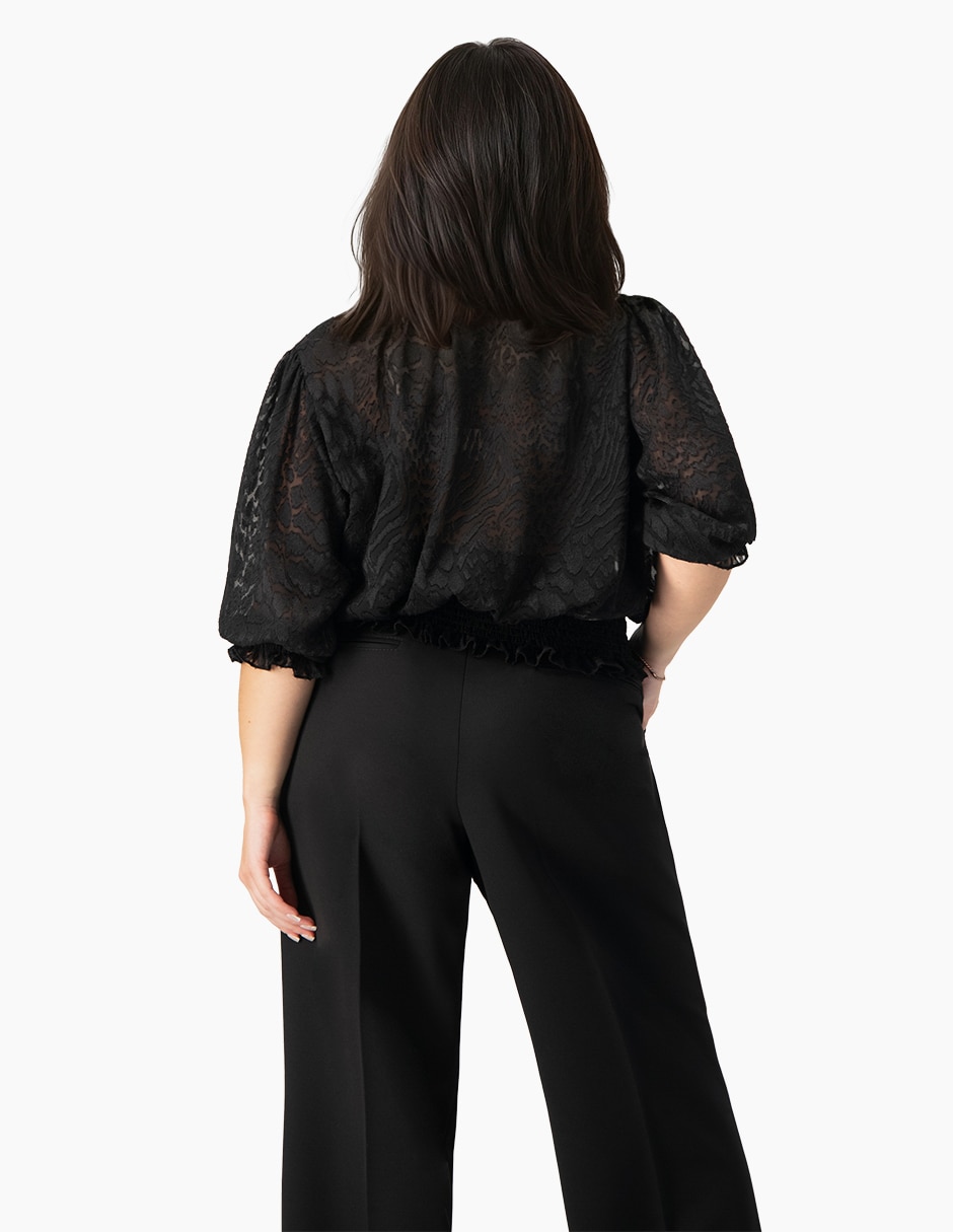 Blusa manga al codo para mujer 6