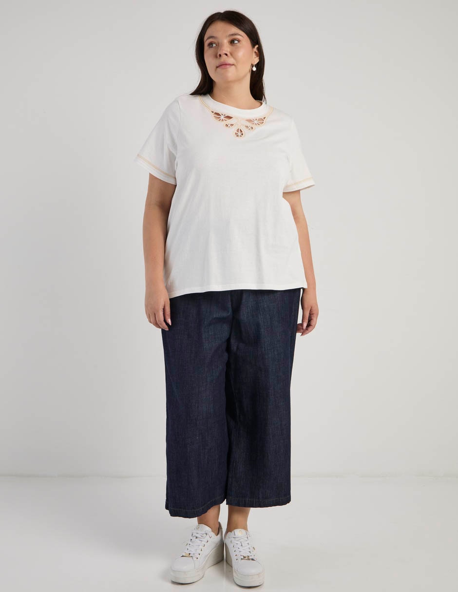 Pantalón coulotte relajado para mujer 2