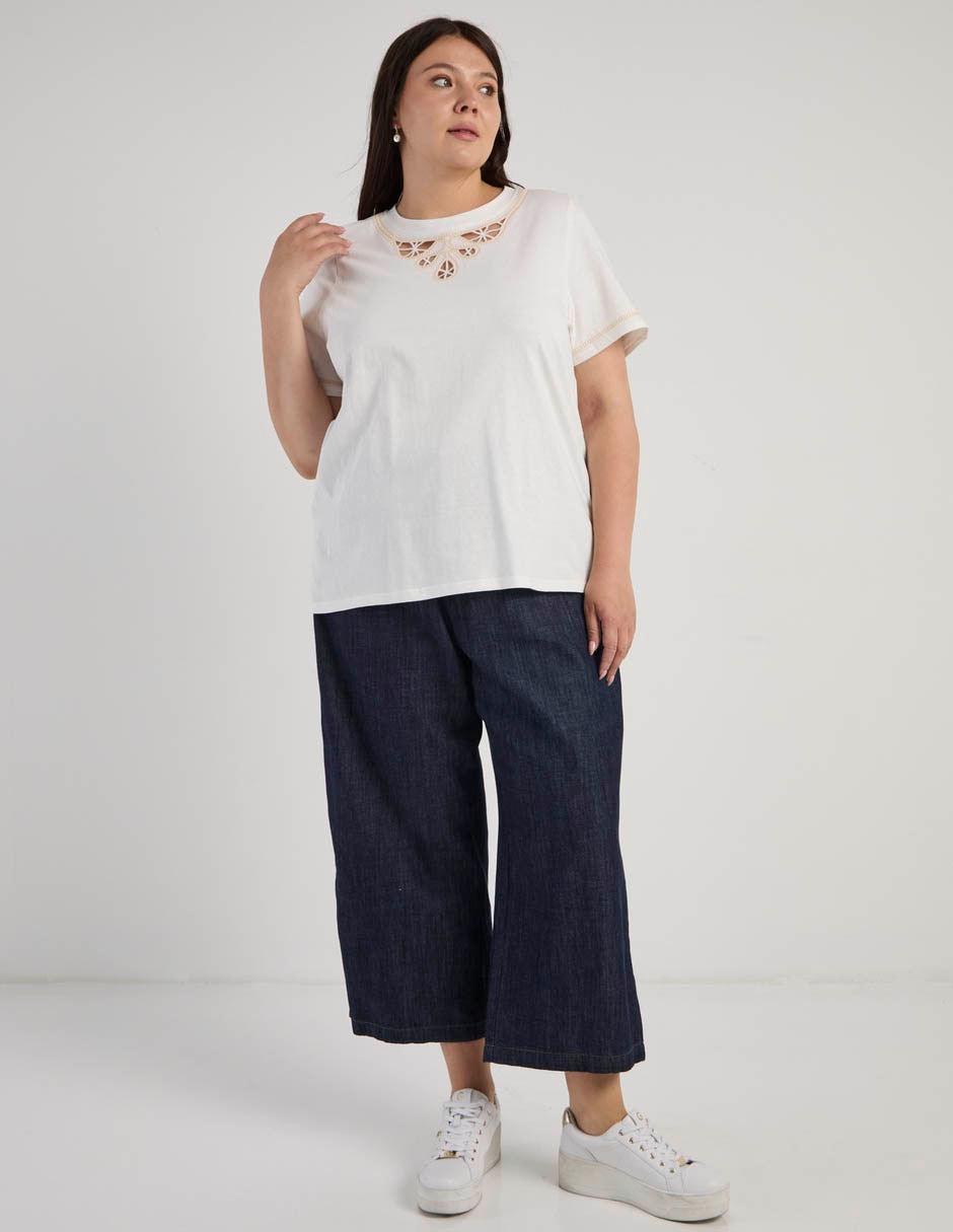 Pantalón coulotte relajado para mujer 3