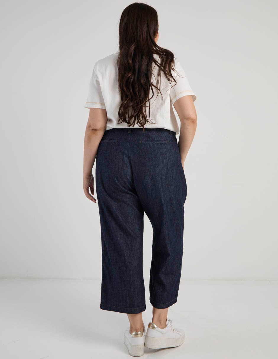 Pantalón coulotte relajado para mujer 6
