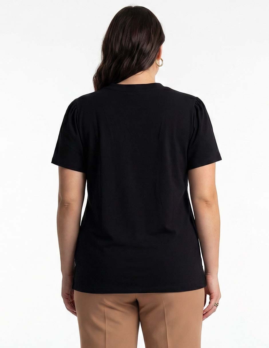 Playera manga corta cuello v mujer 4