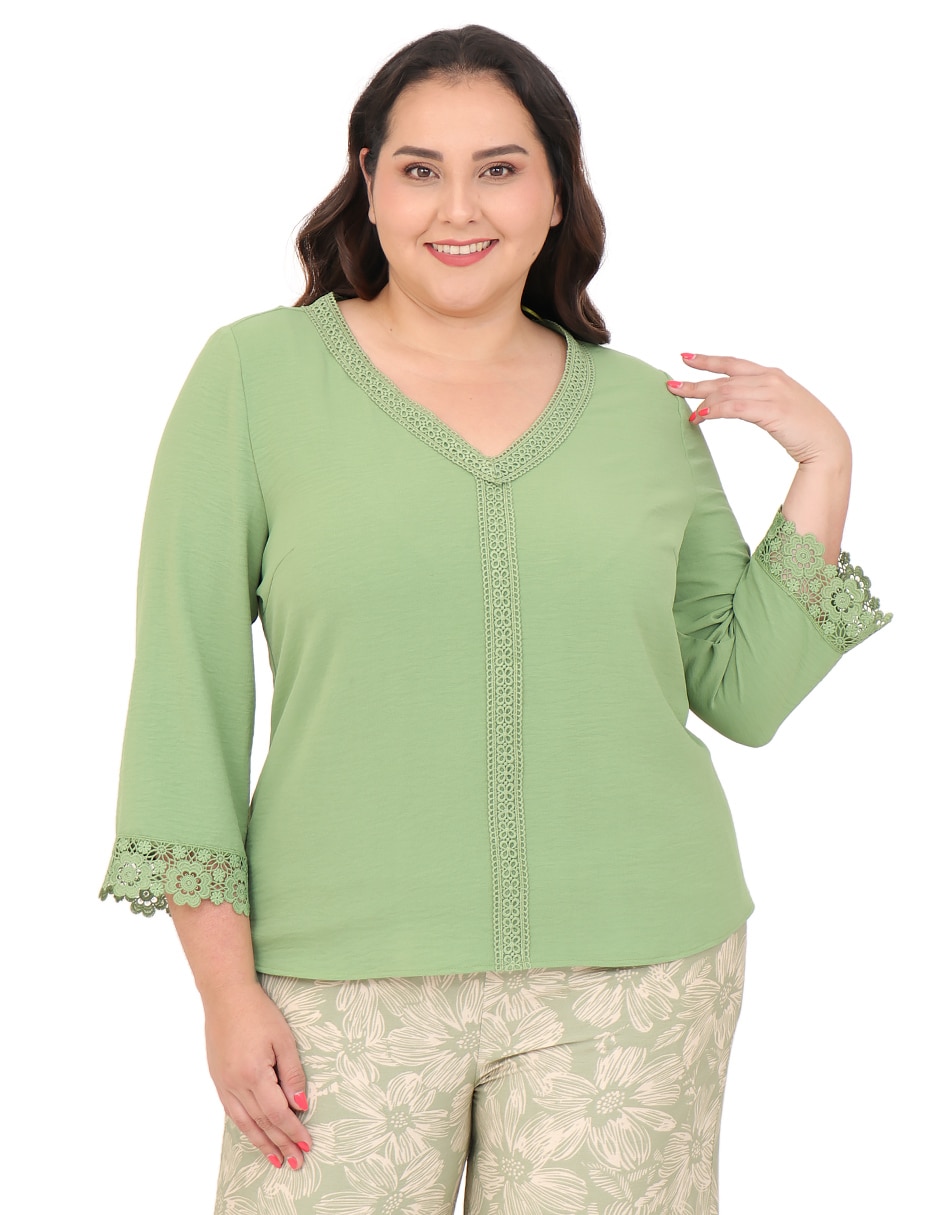 Blusa manga 3/4 para mujer