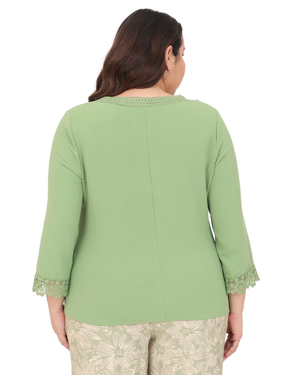 Blusa cariló manga 3/4 para mujer
