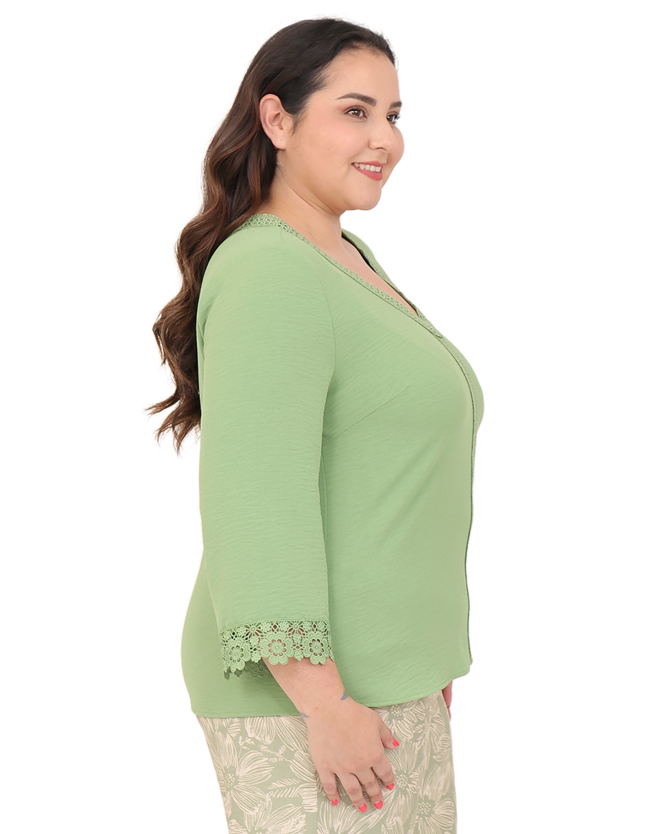 Blusa cariló manga 3/4 para mujer
