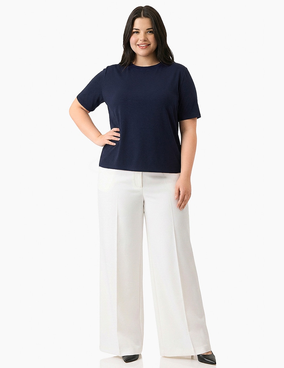 Playera manga corta cuello redondo mujer 4