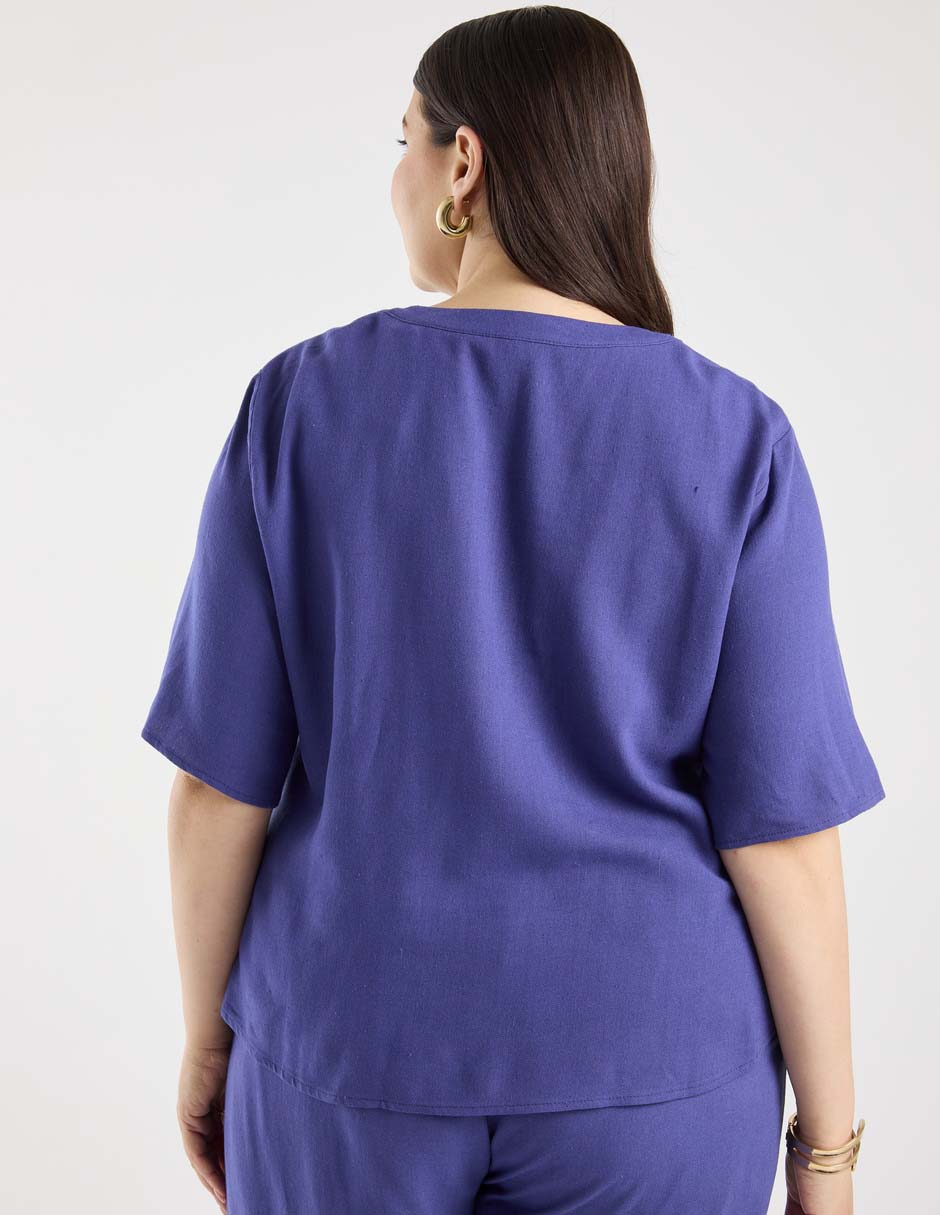 Blusa manga al codo para mujer 15