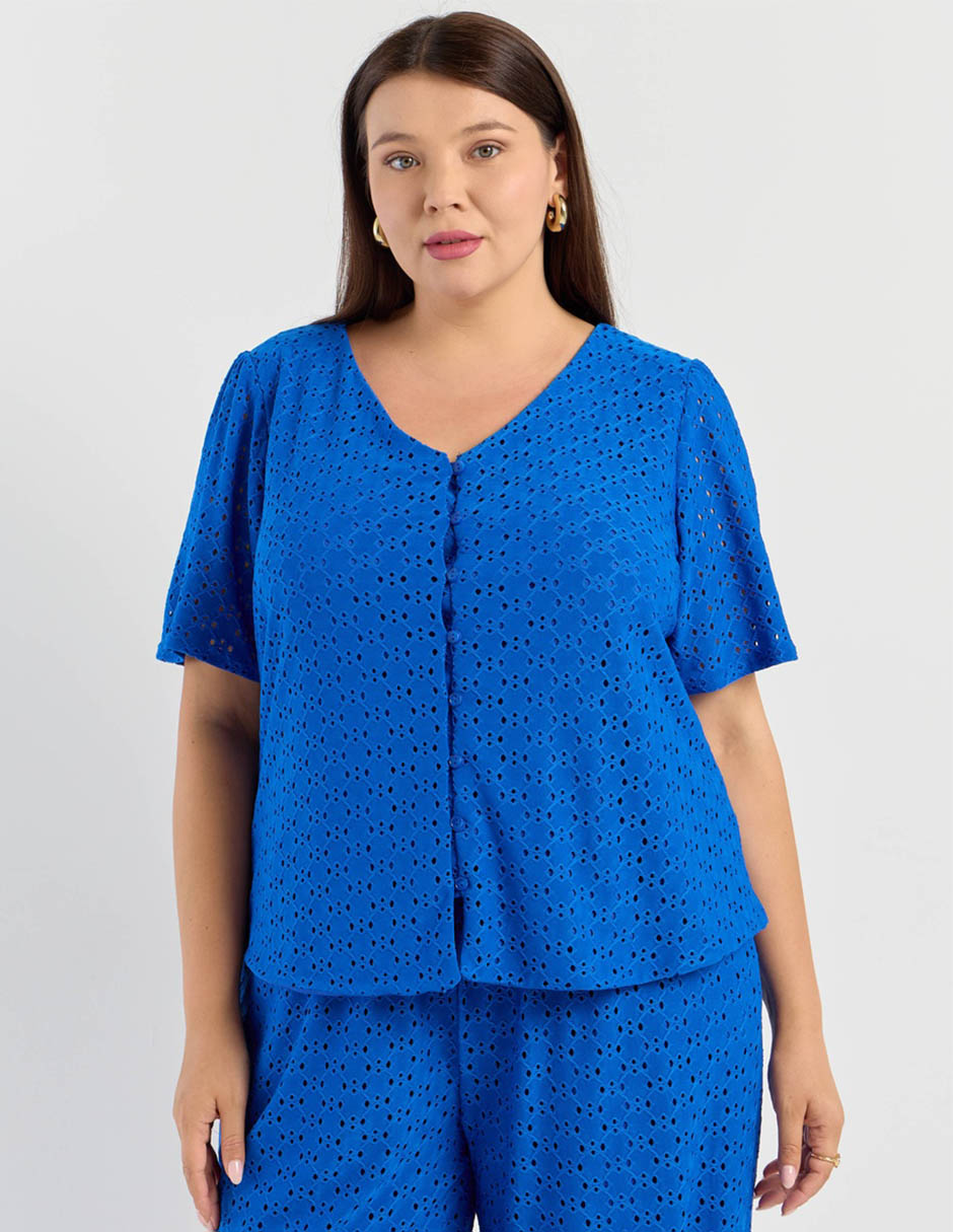 Blusa manga corta para mujer
