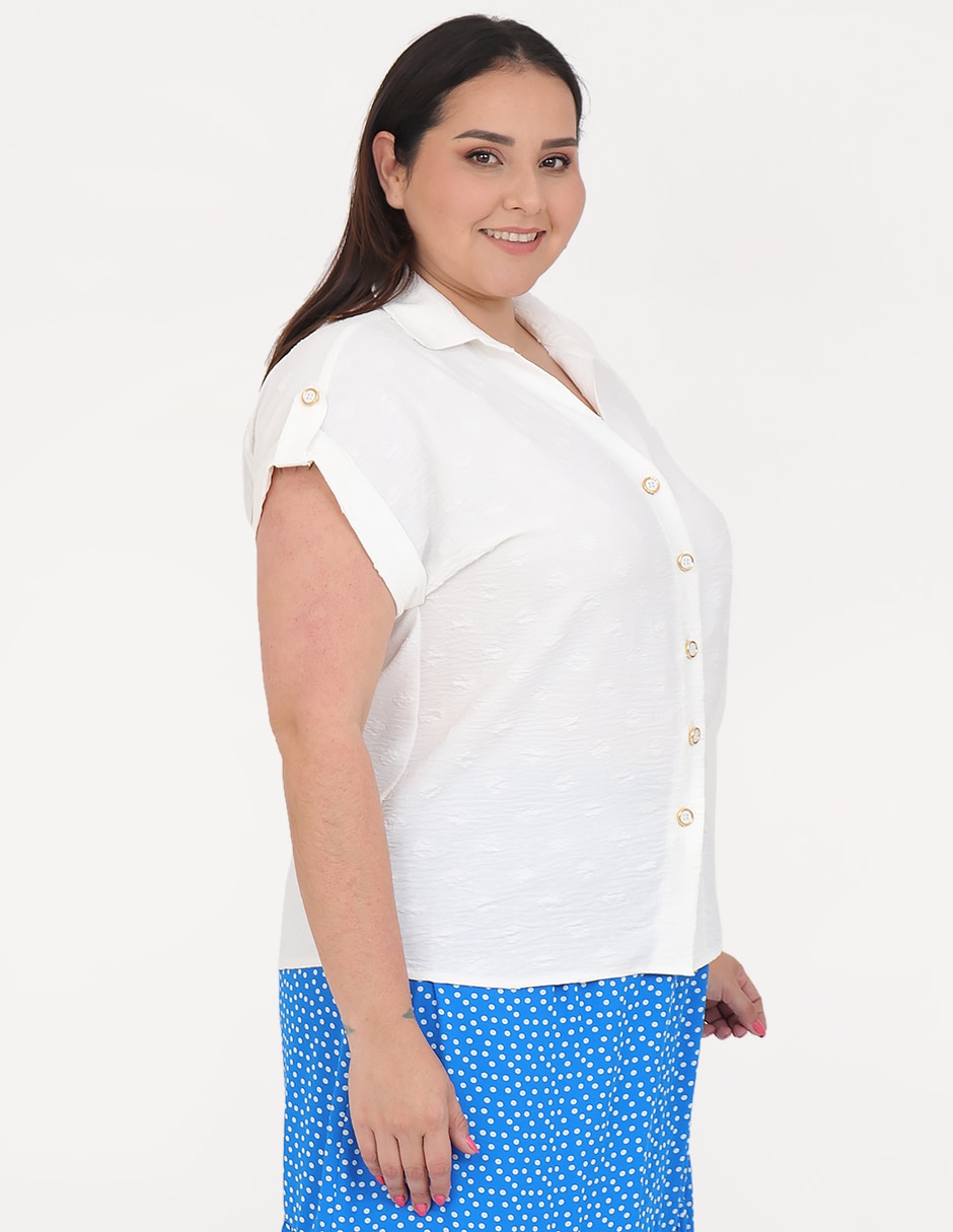 Blusa cariló manga corta para mujer