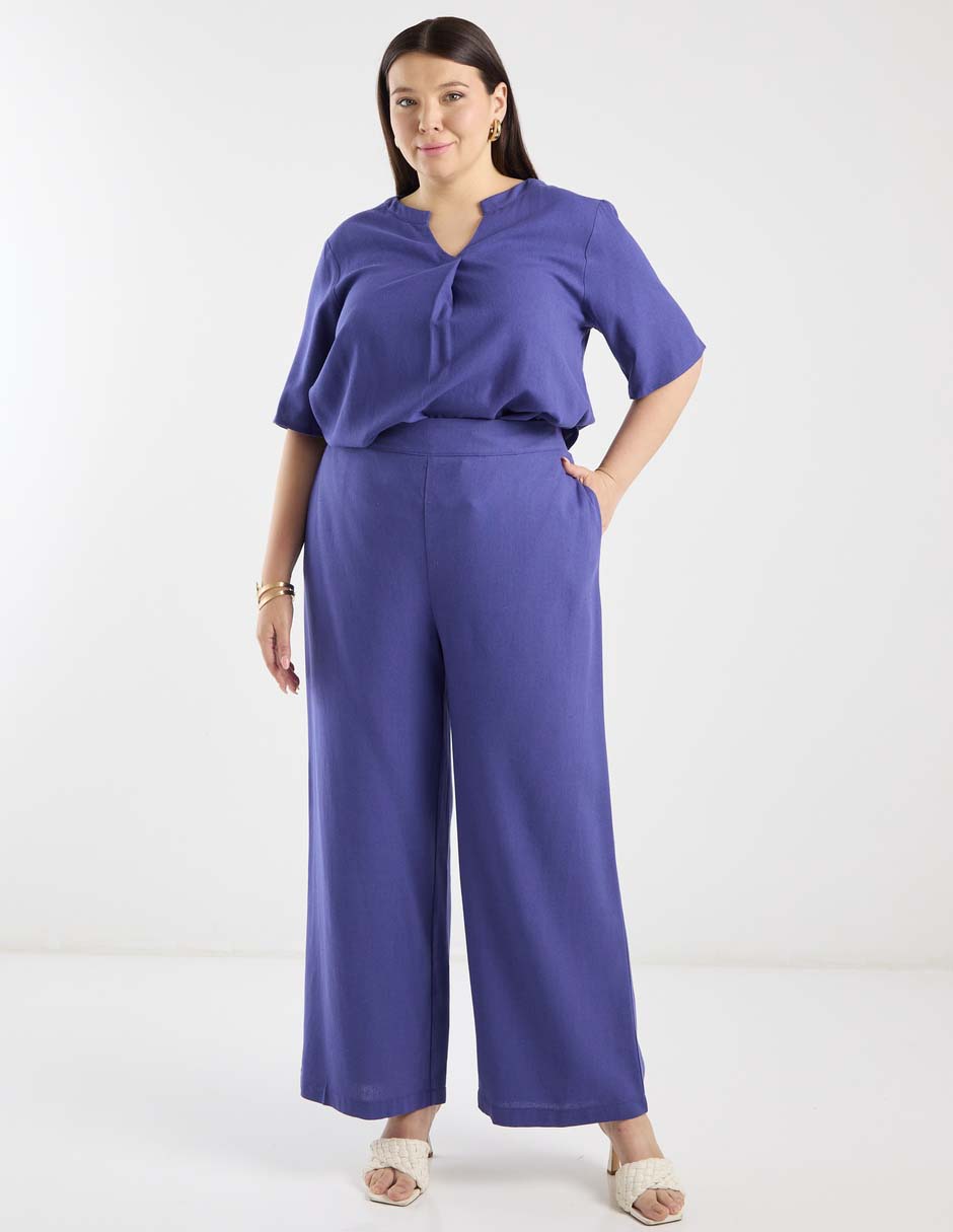 Pantalón relaxed amplio para mujer 10