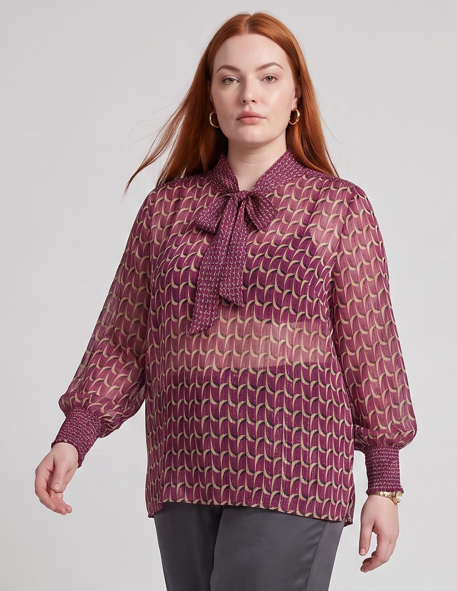 Blusa manga larga para mujer