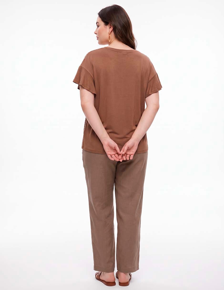 Blusa manga corta para mujer 4