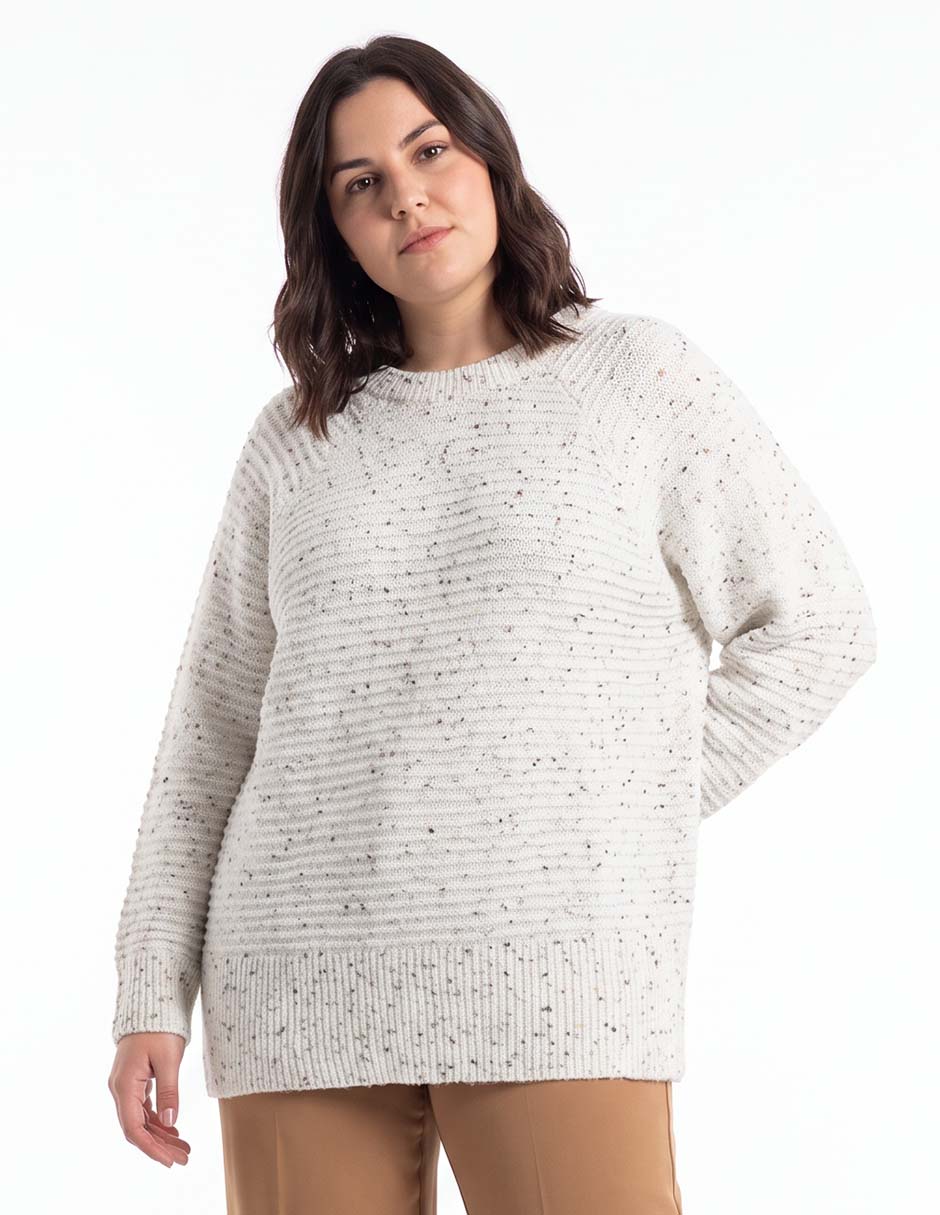 Suéter cuello redondo para mujer