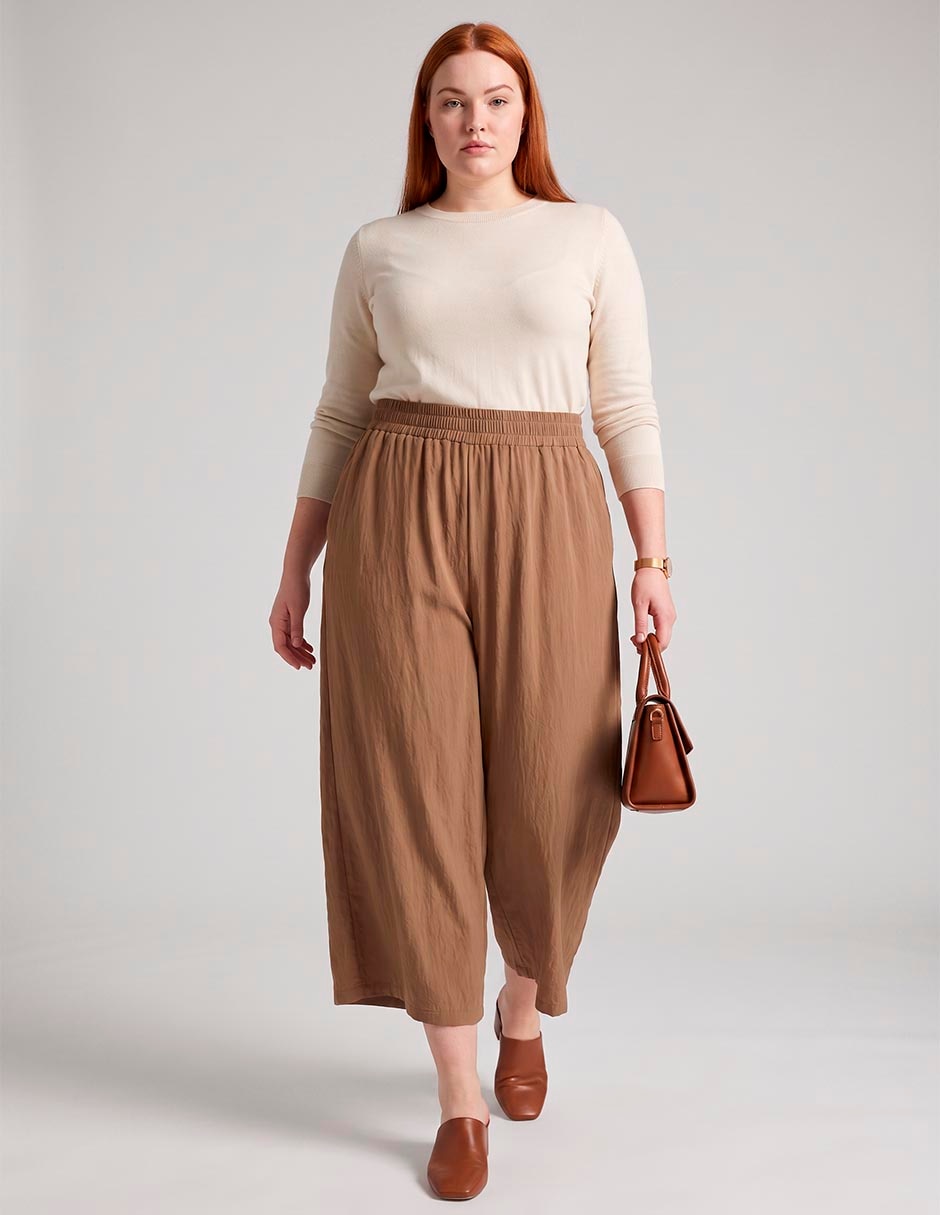 Pantalón relaxed amplio para mujer 2