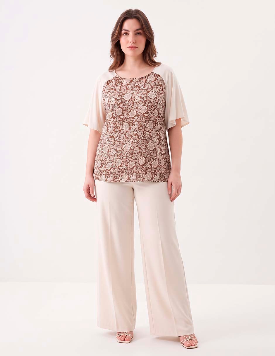 Blusa manga al codo para mujer 1
