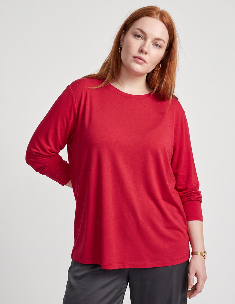 Suéter cuello redondo para mujer