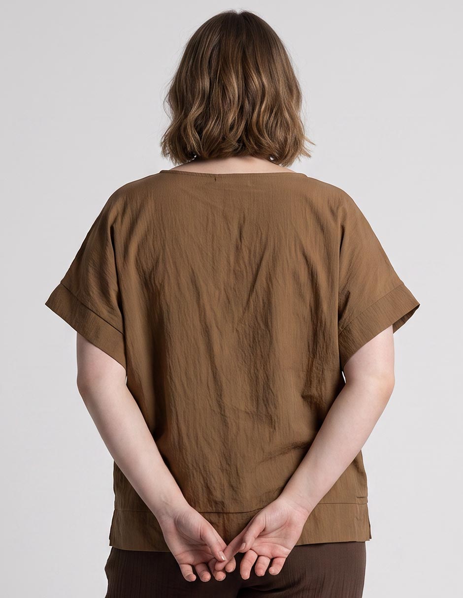 Blusa manga corta para mujer