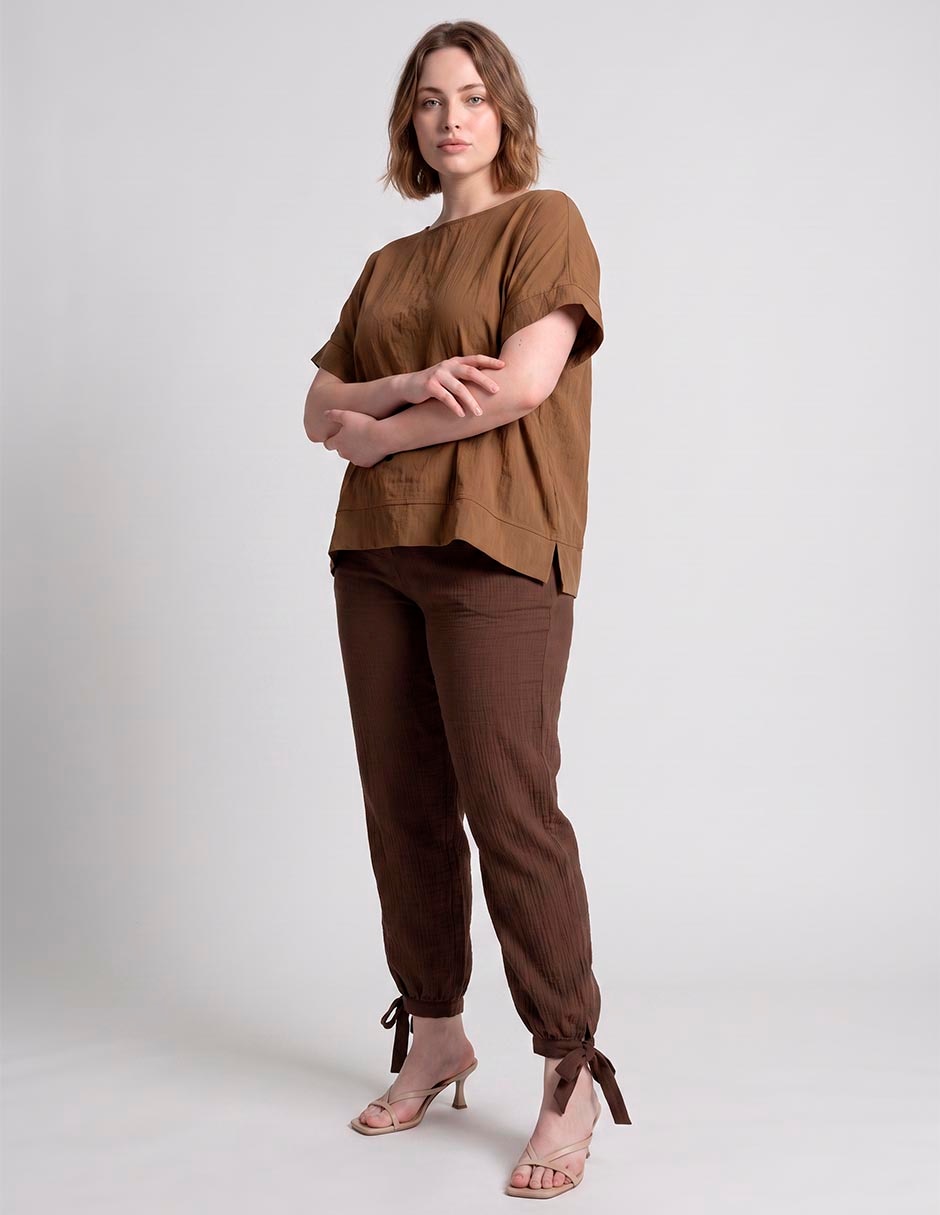 Blusa manga corta para mujer
