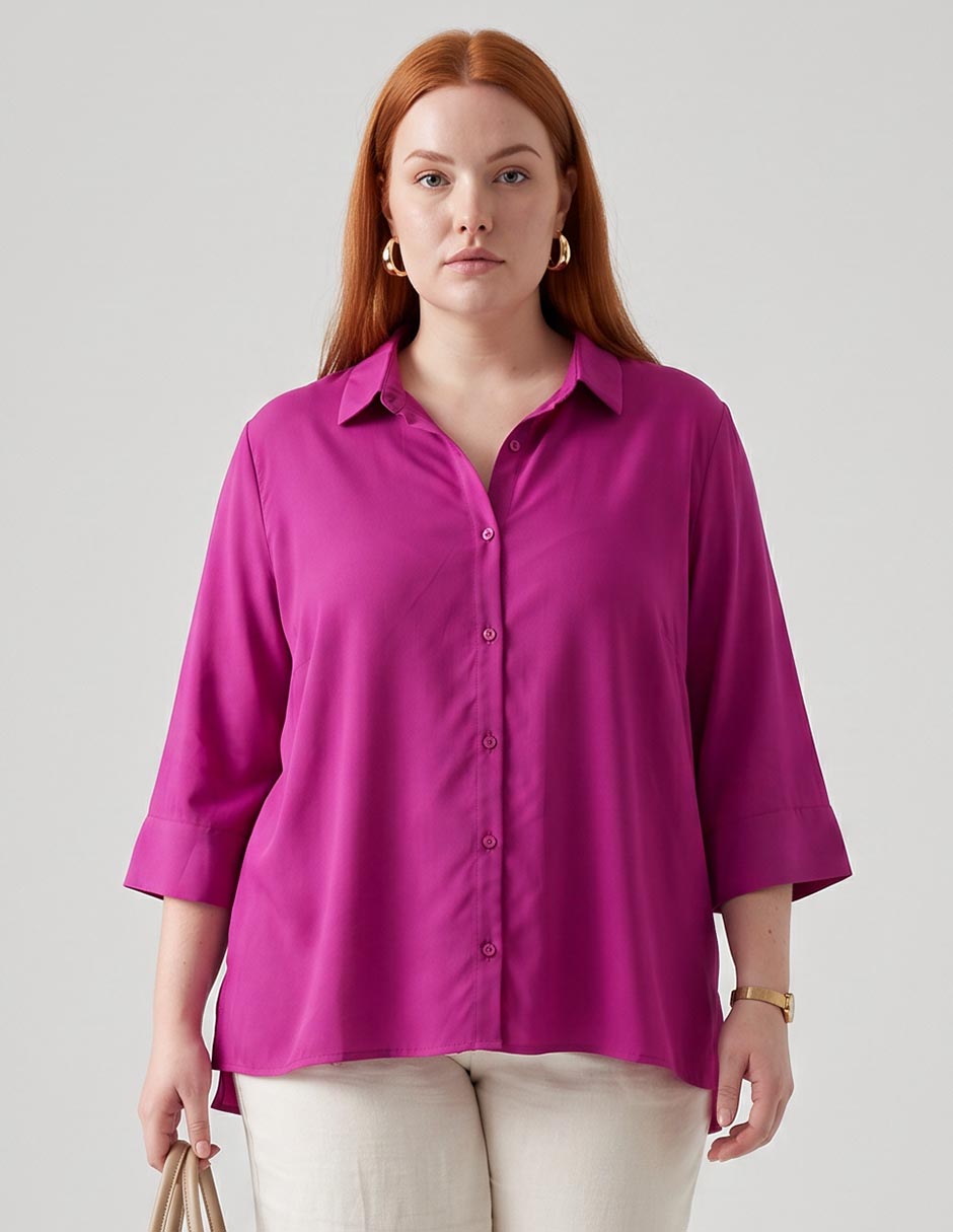 Blusa manga 3/4 para mujer Blusa manga 3/4 para mujer