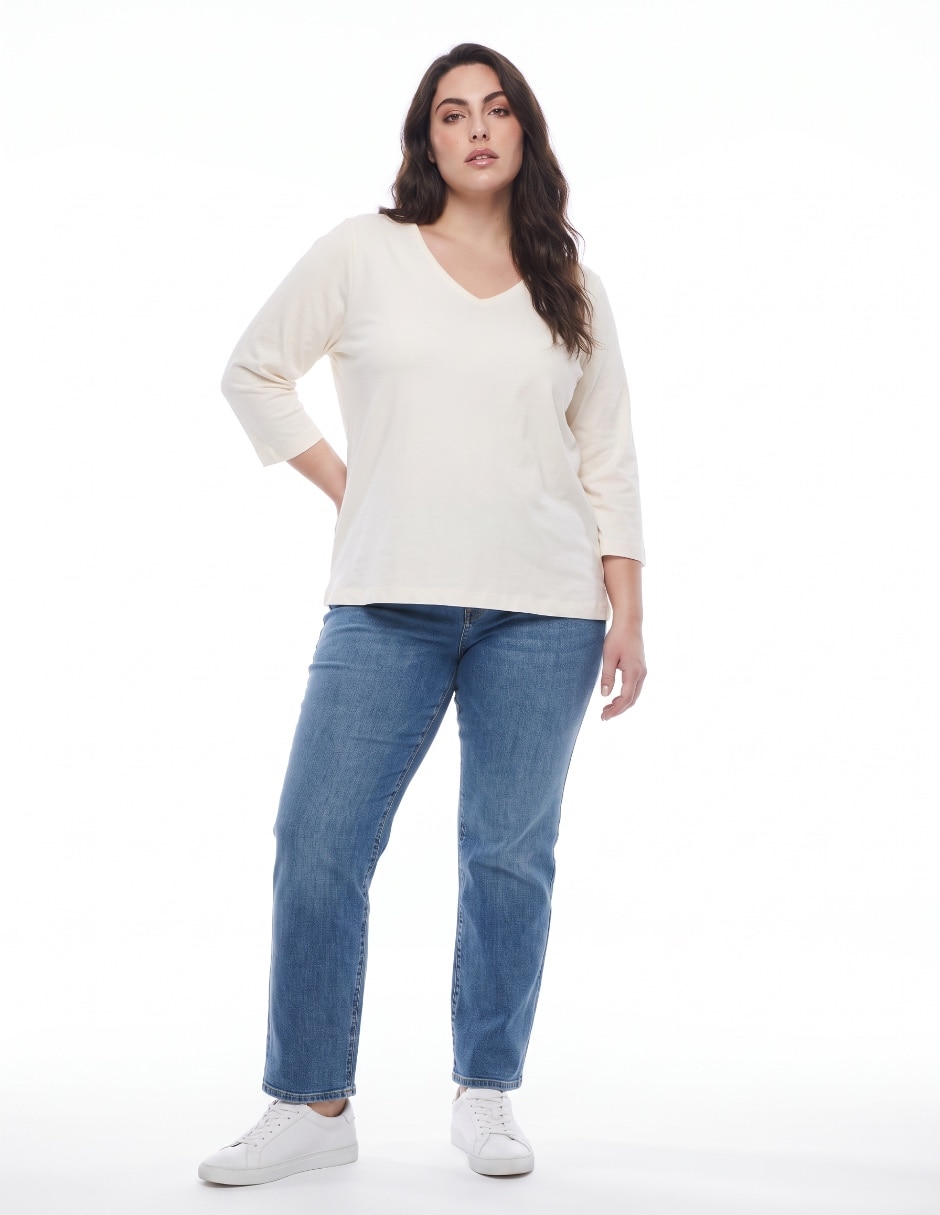 Blusa plisada manga larga para mujer 3