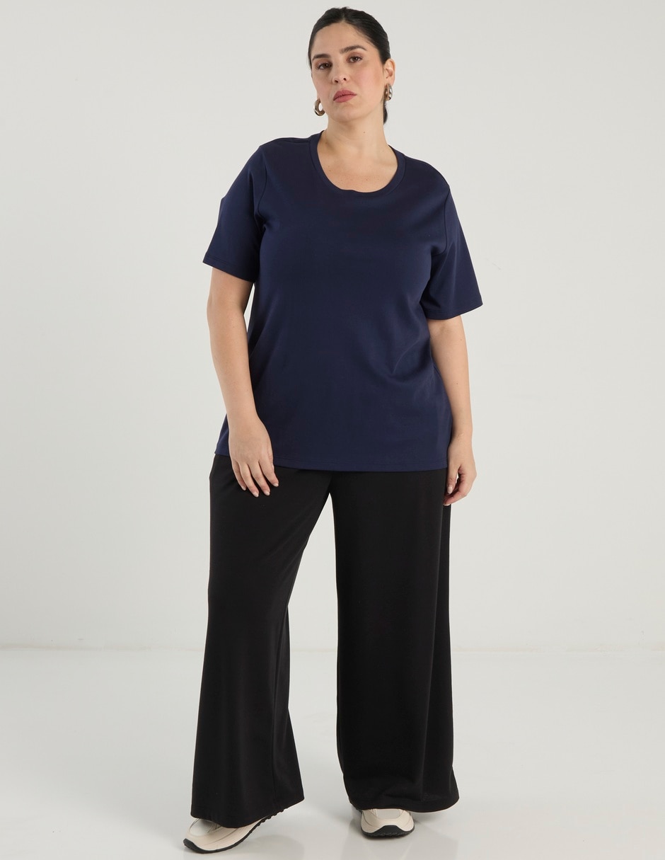 Pants amplio con elástico para mujer 5