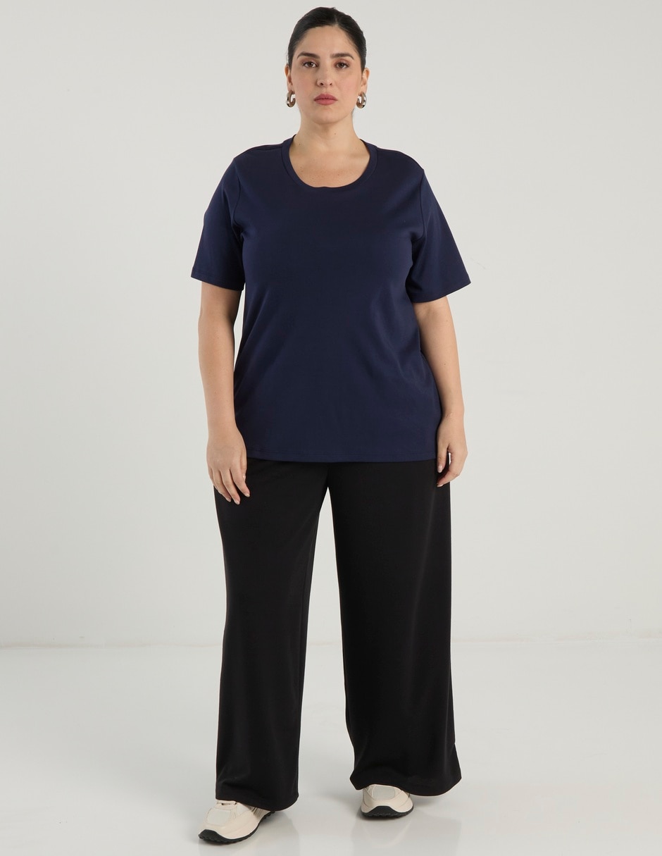 Pants amplio con elástico para mujer