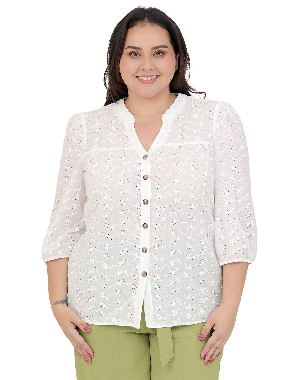 Blusa manga 3/4 para mujer Blusa manga 3/4 para mujer