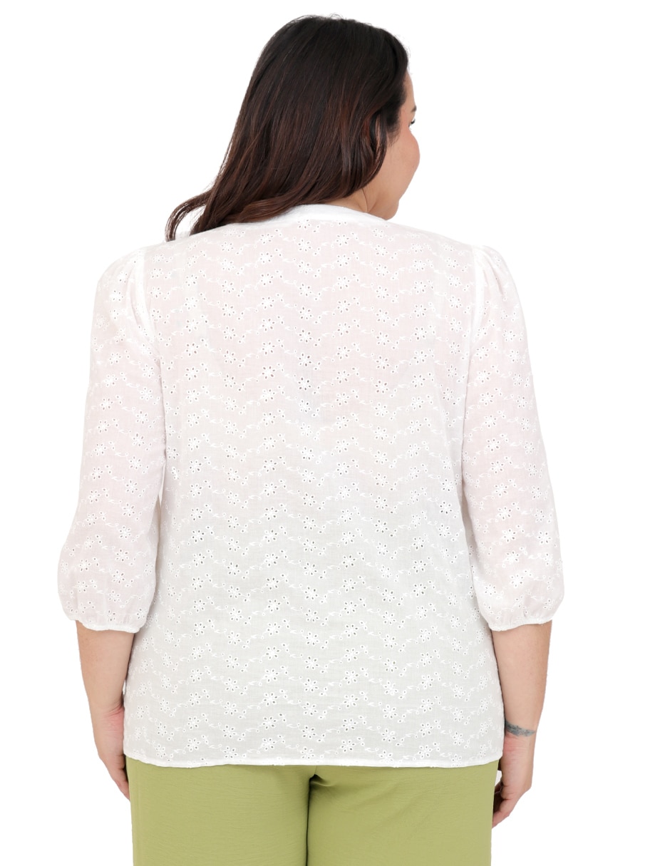 Blusa cariló manga 3/4 para mujer