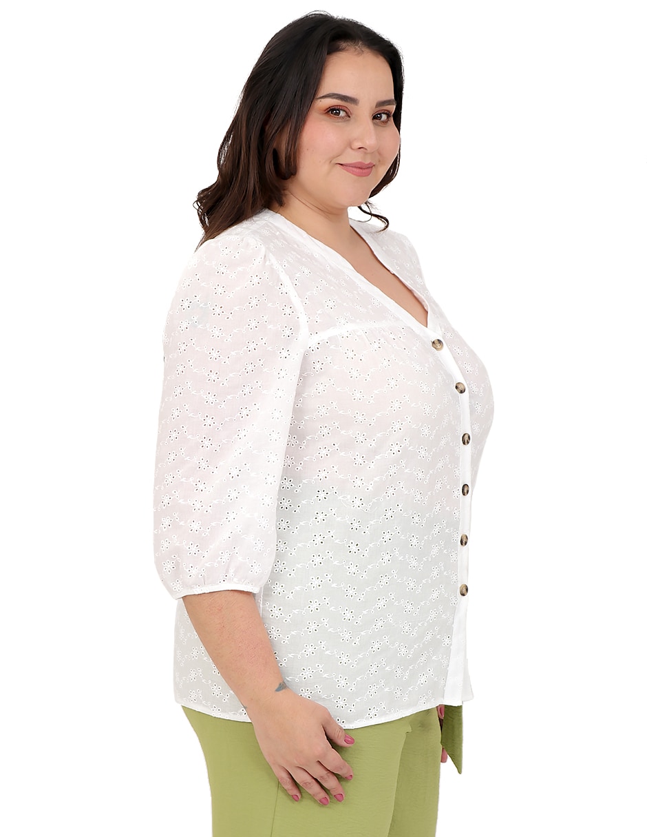 Blusa cariló manga 3/4 para mujer