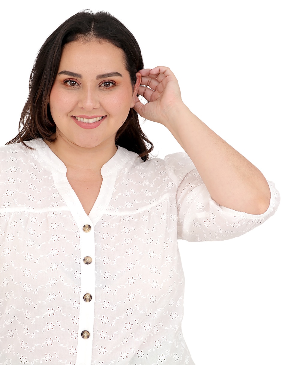 Blusa cariló manga 3/4 para mujer