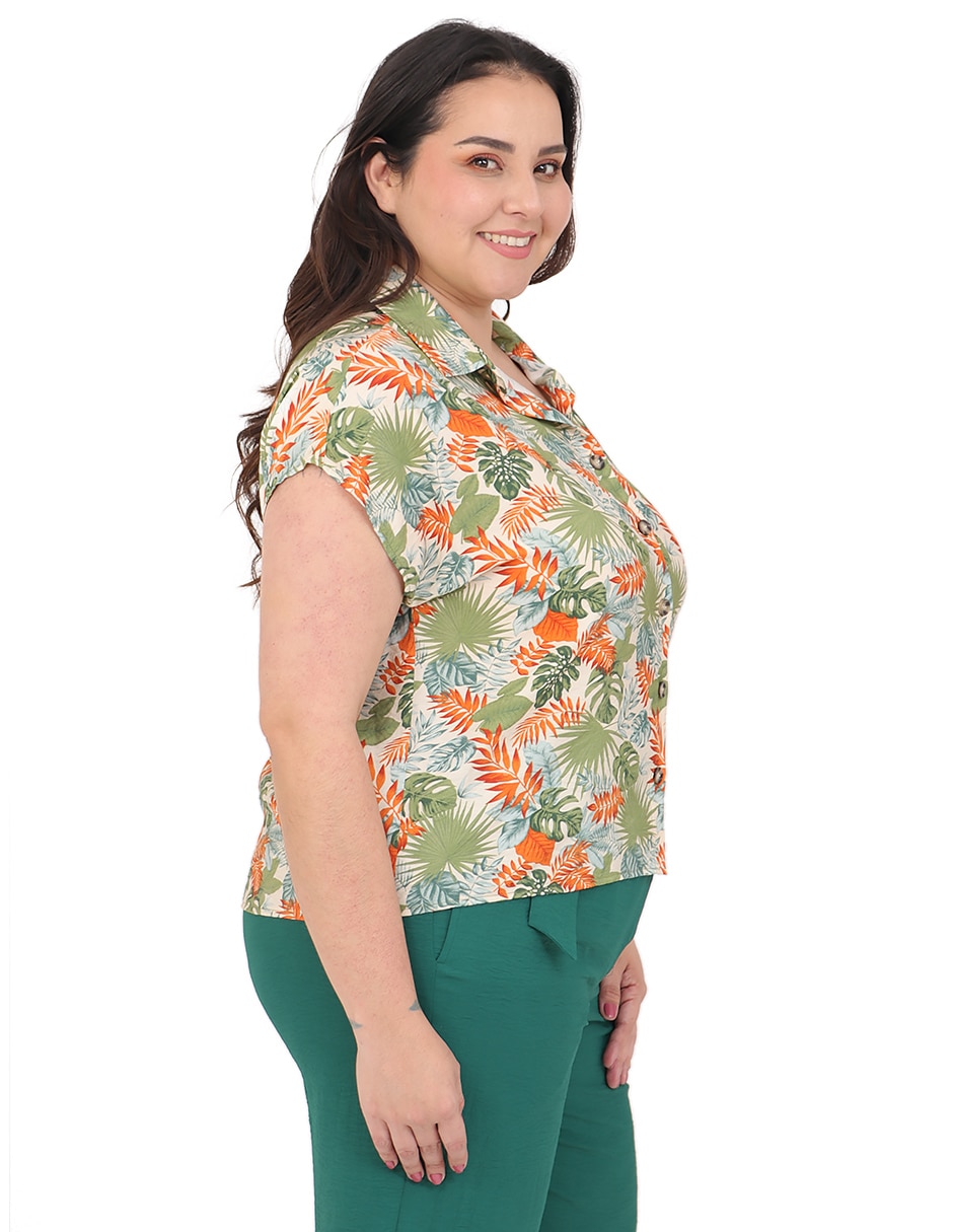 Blusa cariló manga corta para mujer