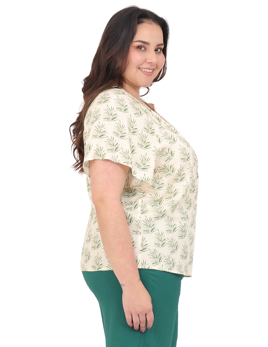 Blusa cariló manga corta para mujer