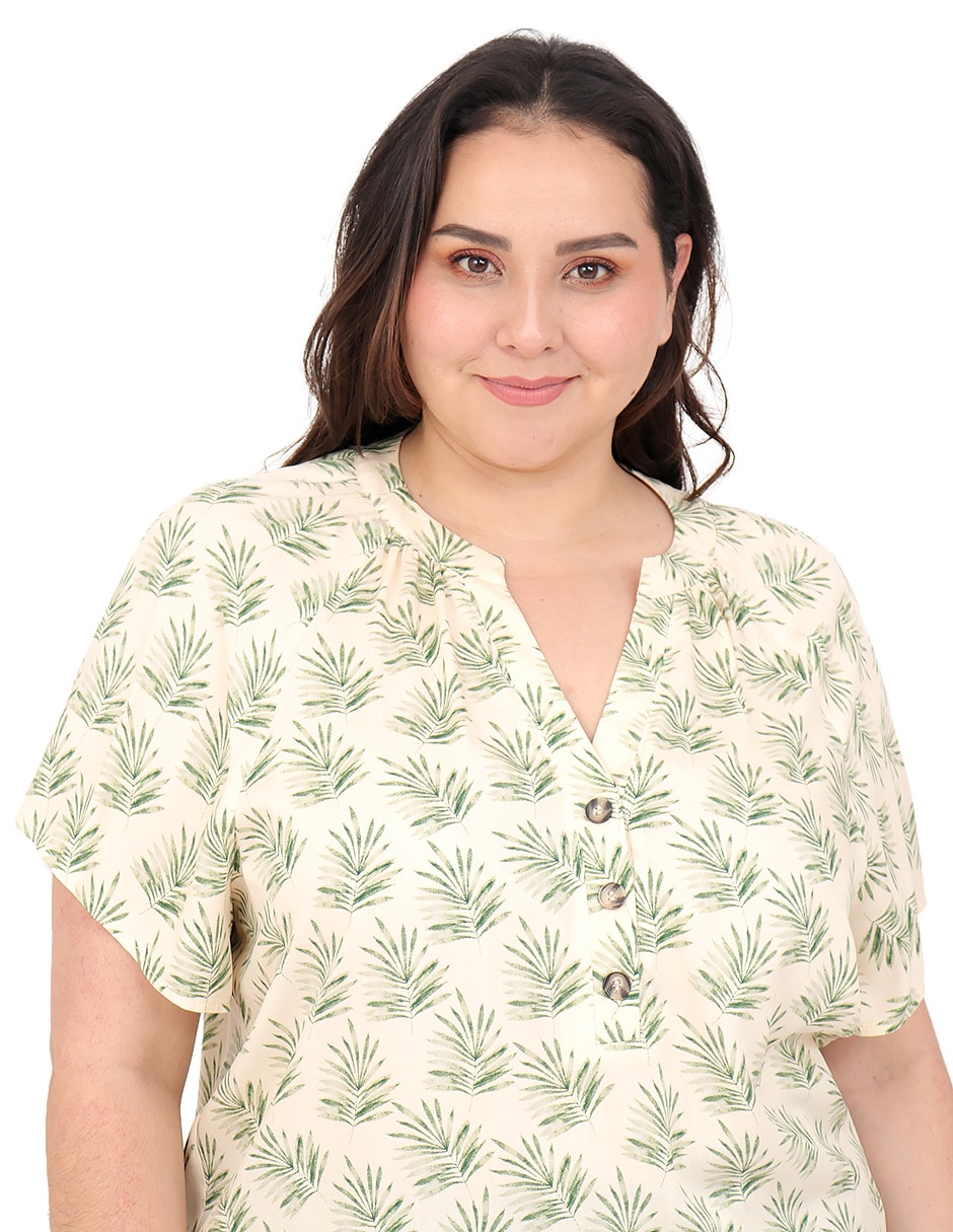 Blusa cariló manga corta para mujer