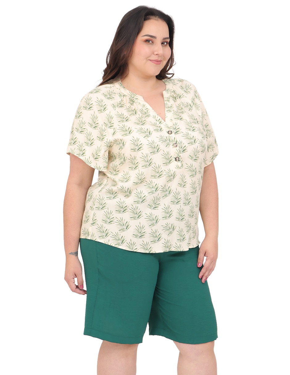 Blusa cariló manga corta para mujer