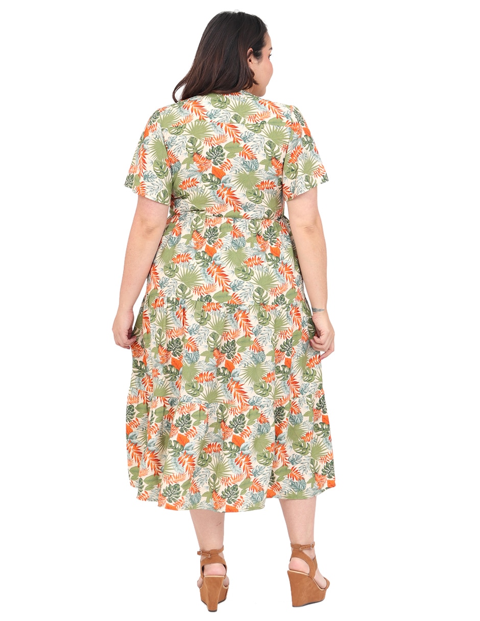 Vestido midi casual cariló para mujer